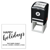 'Prettig feest' Festive Zelfinktende Stempel (In situ)