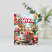 Prettig feest Gelukkige verjaardag Briefkaart (Staand voorkant)