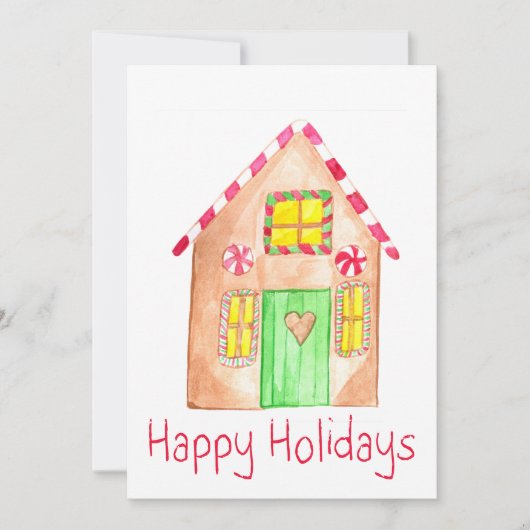 Prettig feest Gingerbread house Kaart (Voorkant)