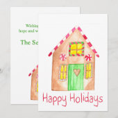 Prettig feest Gingerbread house Kaart (Voorkant / Achterkant)