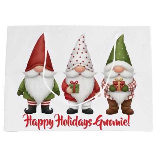 Prettig feest Gnomie Groot Cadeauzakje (Voorkant)