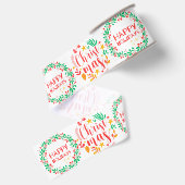 Prettig feest grosgrain lint (Achterkant)