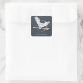 Prettig feest Hedwig Levering | Persoonlijk Vierkante Sticker (Tas)
