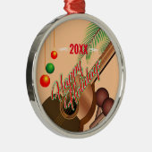 Prettig feest / HET JAAR Metalen Ornament (Rechts)