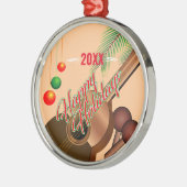 Prettig feest / HET JAAR Metalen Ornament (Links)