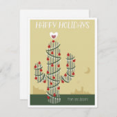 Prettig feest in de woestijn! feestdagenkaart (Voorkant / Achterkant)