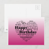 Prettig feest in meerdere talen briefkaart (Voorkant / Achterkant)
