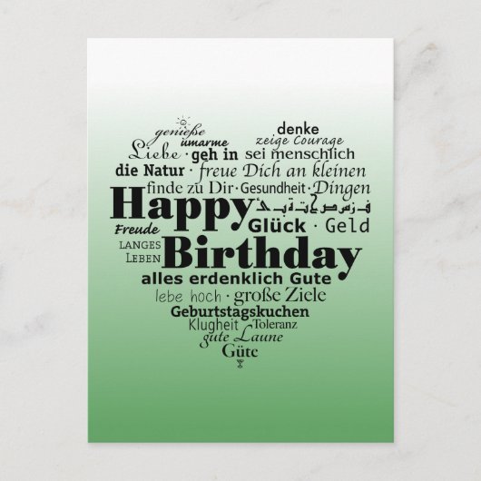 Prettig feest in meerdere talen briefkaart (Voorkant)