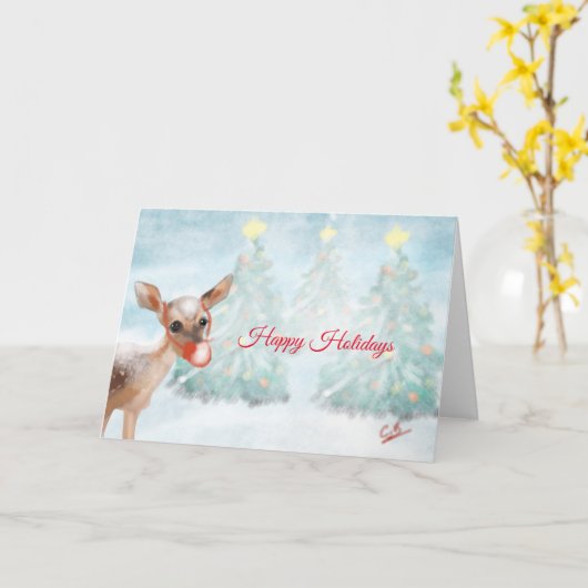 Prettig feest kaart (Gele Bloem)