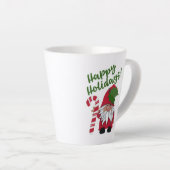 Prettig feest! Kabouter met Kaneelstok Latte Mok (Rechterhoek)