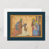 Prettig feest | Kerstmis Religieus Geboorte Feestdagenkaart (Voorkant / Achterkant)