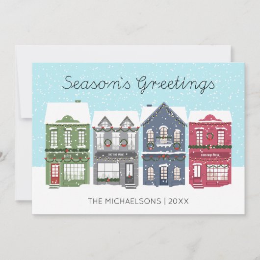 Prettig feest Kerststad | Foto Kerstkaart (Voorkant)