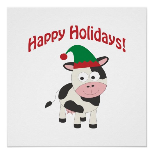 Prettig feest! Koe Elf Perfect Poster (Voorkant)