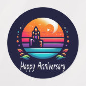 Prettig feest labels (Design 2)