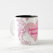 Prettig feest mama tweekleurige koffiemok (Voorkant links)