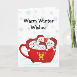 Prettig feest Marshmallow Familie Kaart
