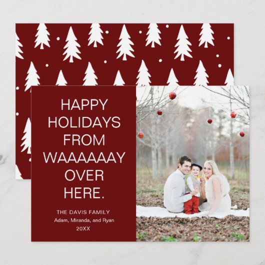 Prettig feest met foto vanuit de verte feestdagenkaart (Voorkant / Achterkant)