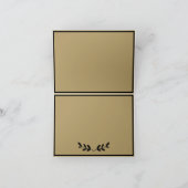 Prettig feest met goud bloemmotief met takken en b feestdagen kaart (Binnen)