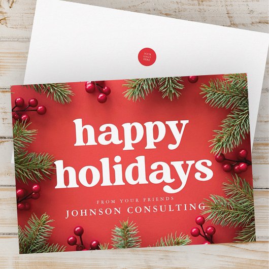 Prettig feest met moderne sterren en gouden dennen feestdagenkaart