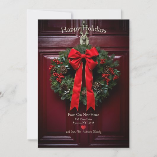 Prettig feest met Nieuw Thuis Feestdagenkaart (Voorkant)