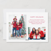 Prettig feest | Modern foto-raster Feestdagenkaart (Achterkant)