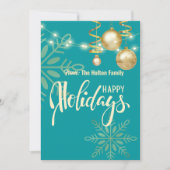 Prettig feest moderne groene Kerstmis  Kaart (Voorkant)