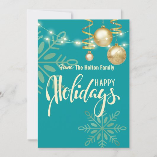 Prettig feest moderne groene Kerstmis  Kaart (Voorkant)