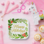 'Prettig feest' papieren bord (Feest)