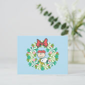 Prettig feest | Pepermuntkandij Krans Feestdagenkaart (Staand voorkant)