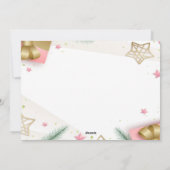 Prettig feest Pink en Goud Foto & aangepaste tekst Feestdagenkaart (Achterkant)