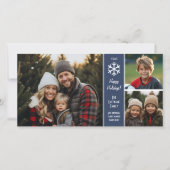 Prettig feest - rand voor 3 foto's feestdagenkaart (Voorkant)