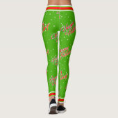 Prettig feest / Rood Wit en Groen Leggings (Achterkant)