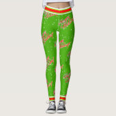 Prettig feest / Rood Wit en Groen Leggings (Voorkant)
