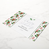 Prettig feest Simple Kerstmis Bes Folie Feestdagenkaart (Gedraaid)