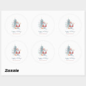 Prettig feest,Sinterklaas,Kerstboom Ronde Sticker (Vel)