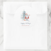 Prettig feest,Sinterklaas,Kerstboom Ronde Sticker (Tas)