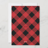 Prettig feest Snow Card | Buffalo Plaid Feestdagenkaart (Achterkant)