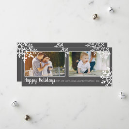Prettig feest Snowflakes Kerst foto kaart