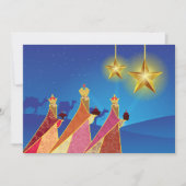 Prettig feest | Stille Nacht Drie Wijzen Feestdagenkaart (Voorkant)