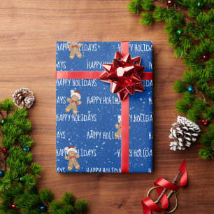 PRETTIG FEest Tekst Met Gebruinde Man Cadeaupapier