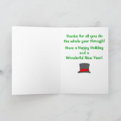 Prettig feest tot een dokterspraktijk feestdagen kaart (Binnen)