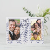 Prettig feest! | Twee foto's | Aangepaste fotokaar Feestdagenkaart (Staand voorkant)