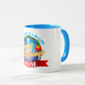 Prettig feest / Unieke MOM (jouw tekst) Mok (Voorkant rechts)