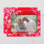 Prettig feest uw foto en persoonlijk bericht feestdagenkaart (Voorkant / Achterkant)