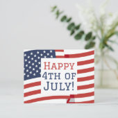 Prettig feest van Onafhankelijkheidsdag 4 juli  Briefkaart (Staand voorkant)