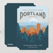 Prettig feest van Portland Feestdagenkaart (Voorkant / Achterkant)