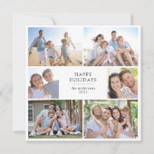 Prettig feest | Vierkantige fotocollage Feestdagenkaart (Voorkant)
