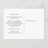 Prettig feest We've Verhuisd Kom langs Verhuizen Aankondigingskaart (Achterkant)