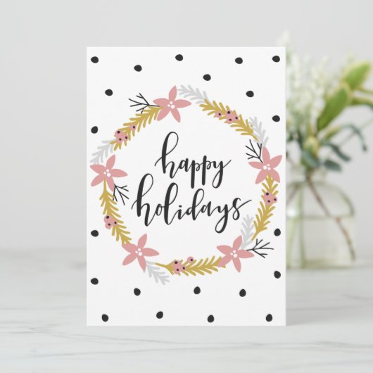 Prettig feest Write Uw Eigen Bericht Feestdagenkaart (Staand voorkant)