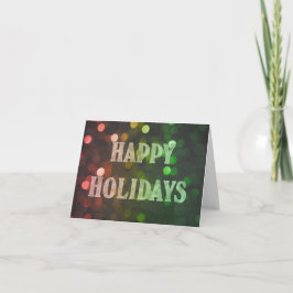 Prettig feestdagen Bokeh Rood & Groen Kaart